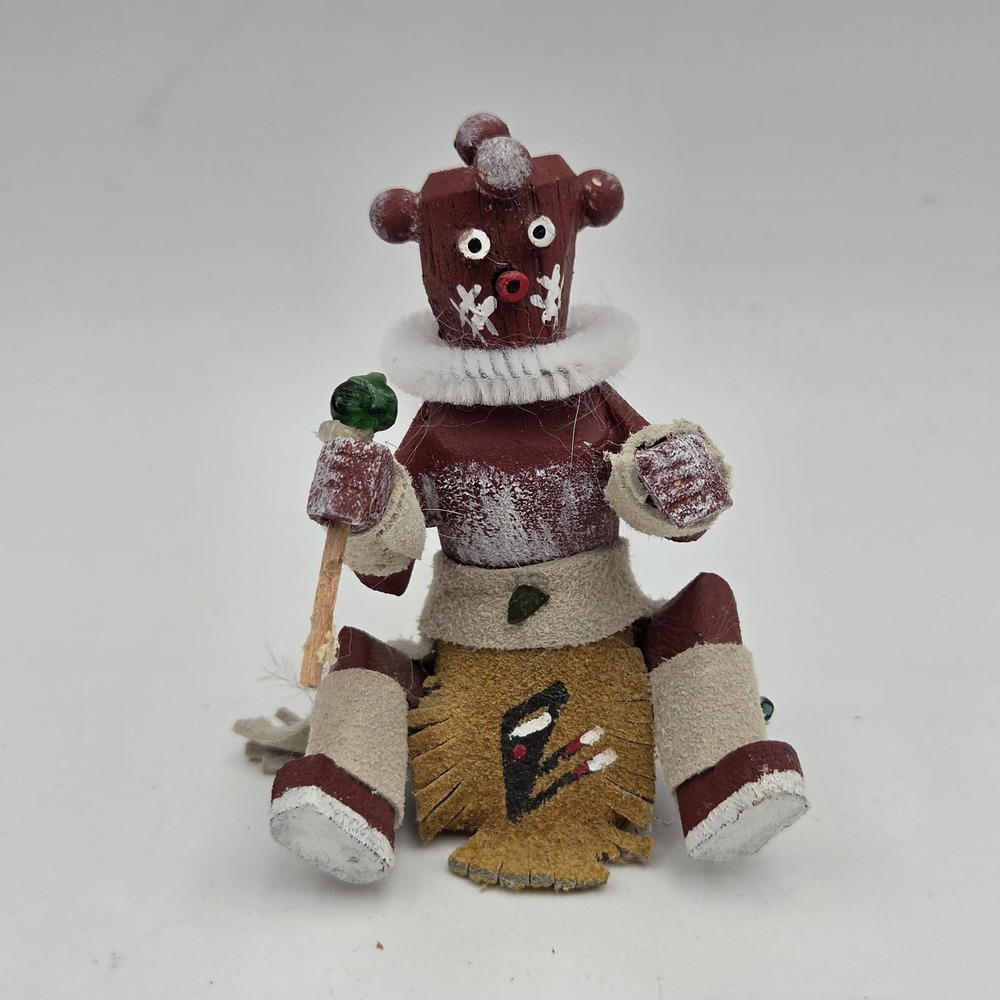 Vintage 3.5" Kachina Doll "Mudhead" signed -see photo